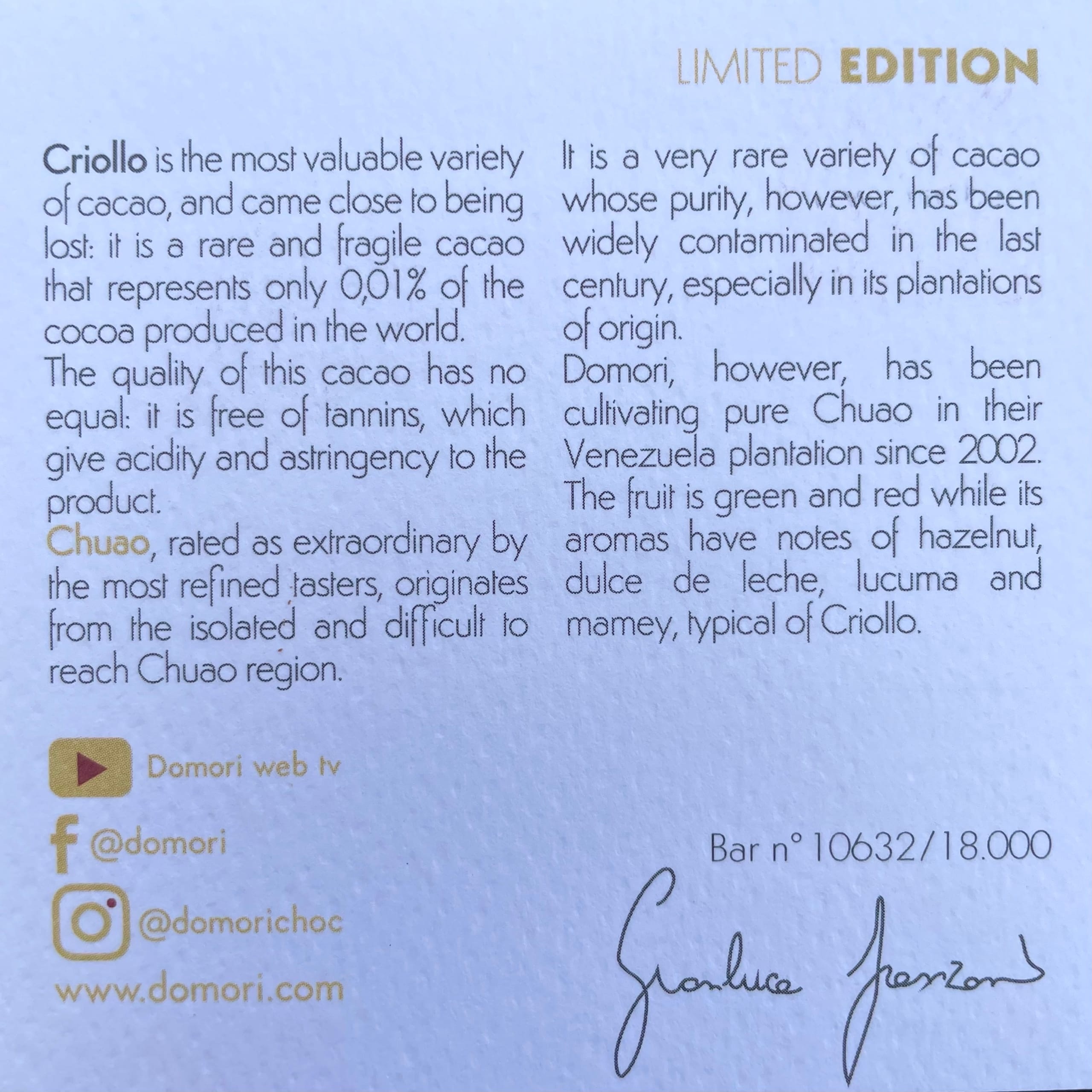 Domori&nbsp;Criollo&nbsp;70% Chuao
